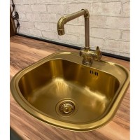 Кухонная мойка Zorg PVD SZR 4749 BRONZE, 49 см, нержавеющая сталь, цвет бронза