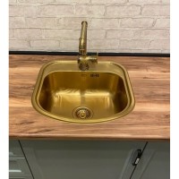 Кухонная мойка Zorg PVD SZR 4749 BRONZE, 49 см, нержавеющая сталь, цвет бронза
