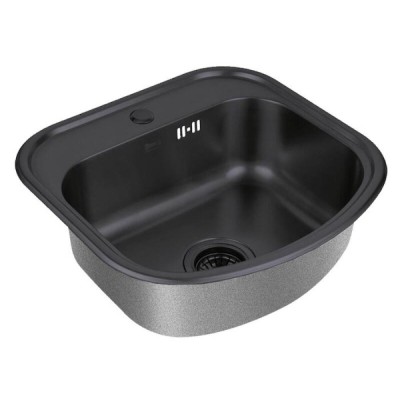 Кухонная мойка Zorg PVD SZR 4749 GRAFIT, 49 см, нержавеющая сталь, цвет графит