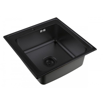 Мойка кухонная Zorg PVD GRAFIT, 50 см, графит, SZR 5050 GRAFIT