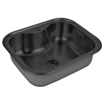Кухонная мойка Zorg PVD SZR 5848 GRAFIT, 58 см, нержавеющая сталь, цвет графит