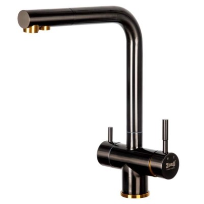 Смеситель Zorg Inox SZR-7039 BR/GRAFIT для кухни под фильтр, графит/бронза