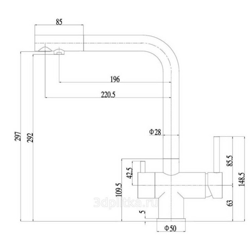 Кухонный смеситель Zorg SZR-7039 GRAFIT