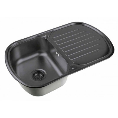 Мойка кухонная Zorg PVD GRAFIT, 77 см, графит, SZR 7749 GRAFIT