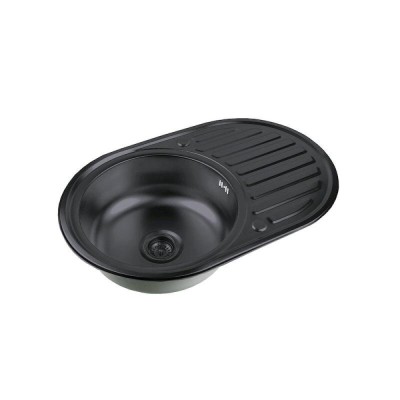 Мойка кухонная Zorg PVD GRAFIT, 77 см, графит, SZR 7750 GRAFIT