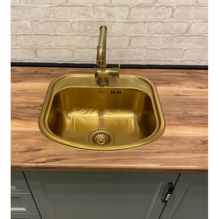 Кухонная мойка Zorg PVD SZR 4749 BRONZE, 49 см, нержавеющая сталь, цвет бронза
