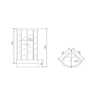Душевая кабина Timo Standart T-1100-T-STUN, 100 x 100 см, стекло тонированное, профиль хром, хамам