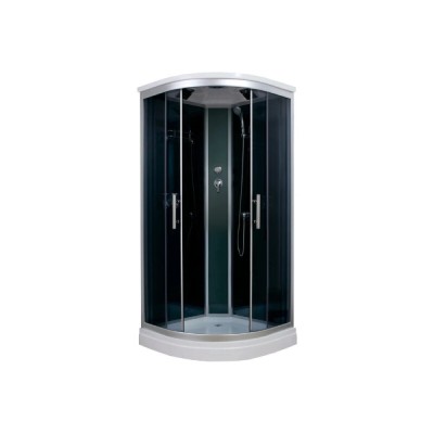 Душевая кабина Timo Standart T-1101P, 100 x 100 см, c крышей, средний поддон, стекла тонированные, профиль хром