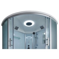 Душевая кабина Timo Standart Silver Fabric T-6600SF-T-STUN, 100 x 100 см, стекло матовое, профиль хром, хамам