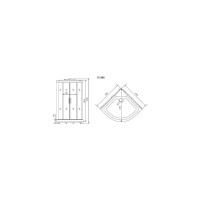 Душевой уголок Timo Standart T-6601BF, 100 x 100 см, c крышей, средний поддон, стекла матовые, профиль черный