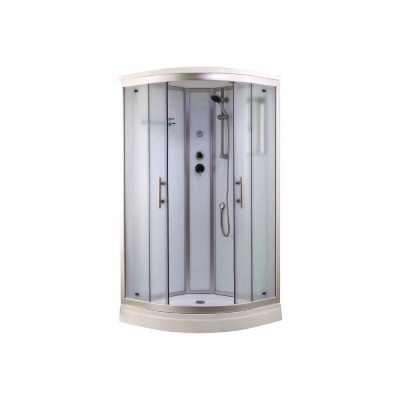 Душевая кабина Timo Standart T-6609SF, 90 x 90 см, c крышей, средний поддон, стекла матовые, профиль хром