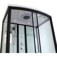 Душевая кабина Timo Standart T-6615B, 120 x 90 см, c крышей, средний поддон, стекло прозрачное, профиль черный