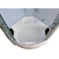 Душевой бокс Timo Standart T-6625SF, 120 x 120 см, c крышей, высокий поддон, стекла матовые, профиль хром