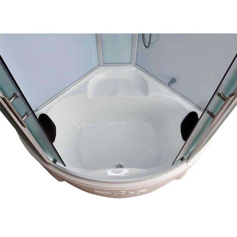 Душевой бокс Timo Standart T-6625SF, 120 x 120 см, c крышей, высокий поддон, стекла матовые, профиль хром