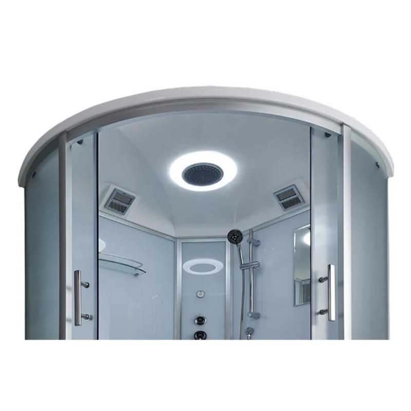 Душевой бокс Timo Standart T-6625SF, 120 x 120 см, c крышей, высокий поддон, стекла матовые, профиль хром