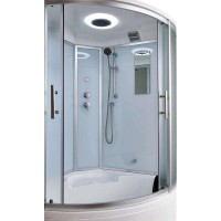 Душевой бокс Timo Standart T-6625SF, 120 x 120 см, c крышей, высокий поддон, стекла матовые, профиль хром