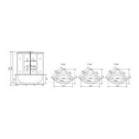Душевой бокс Timo Standart T-6635SF, 135 x 135 см, c крышей, высокий поддон, стекла матовые, профиль хром
