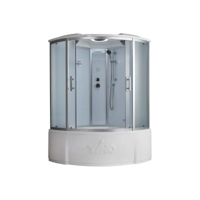 Душевой бокс Timo Standart T-6635SF, 135 x 135 см, c крышей, высокий поддон, стекла матовые, профиль хром