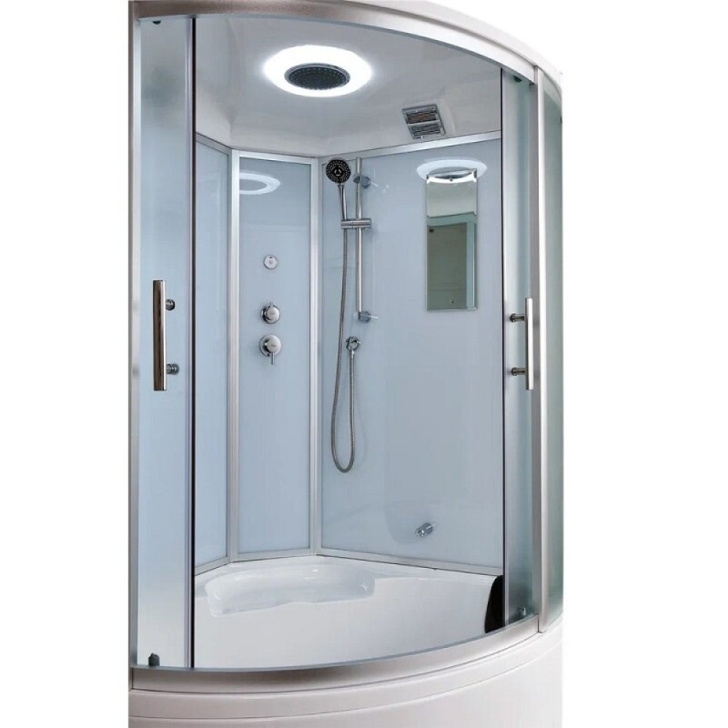 Душевая кабина Timo Standart T-6655SF-T-STUN, 150 x 150 см, стекло матовое, профиль хром, хамам