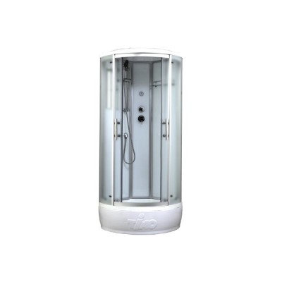 Душевая кабина Timo Standart T-6680SF, 80 x 80 см, c крышей, средний поддон, стекла матовые, профиль хром