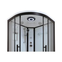 Душевой бокс Timo Standart T-6690BF, 90 x 90 см, c крышей, высокий поддон, стекла прозрачные, профиль черный