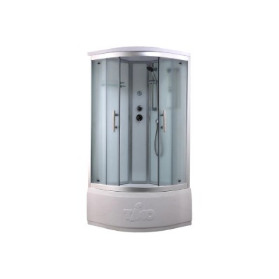 Душевой бокс Timo Standart T-6690SF, 90 x 90 см, c крышей, высокий поддон, стекла матовые, профиль хром