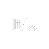 Душевой бокс Timo Standart T-6690SF, 90 x 90 см, c крышей, высокий поддон, стекла матовые, профиль хром