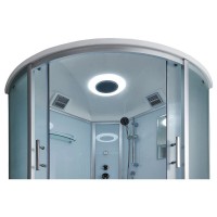 Душевая кабина Timo Standart Silver Fabric T-6690SF-T-STUN, 90 x 90 см, стекло матовое, профиль хром, хамам