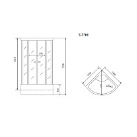 Душевая кабина Timo Lux T-7700-T-STUN, 100 x 100 см, стекло прозрачное, профиль хром, хамам