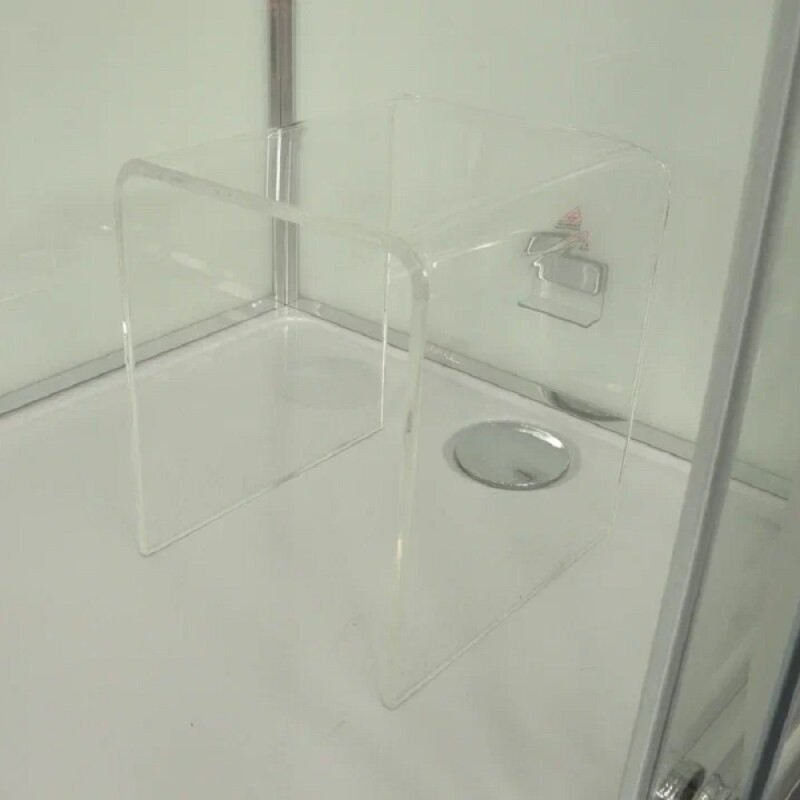 Душевая кабина Timo Lux T-7709NEW-T-STUN-T-CH/C, 90 x 90 см, стекло прозрачное, профиль хром, хамам, стул