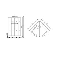 Душевая кабина Timo Lux T-7709NEW-T-STUN-T-CH/C, 90 x 90 см, стекло прозрачное, профиль хром, хамам, стул