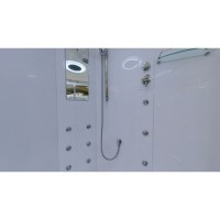 Душевой бокс Timo Lux T-7735C, 135 x 135 см, c крышей, высокий поддон, с гидромассажем, стекла прозрачные, профиль хром