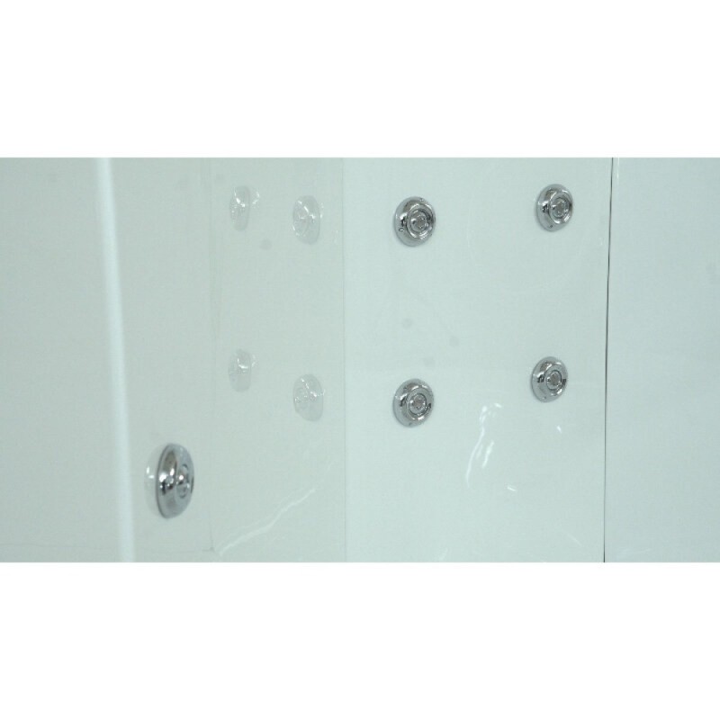 Душевой бокс Timo Lux T-7735C, 135 x 135 см, c крышей, высокий поддон, с гидромассажем, стекла прозрачные, профиль хром