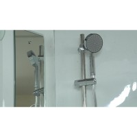 Душевой бокс Timo Lux T-7735C, 135 x 135 см, c крышей, высокий поддон, с гидромассажем, стекла прозрачные, профиль хром