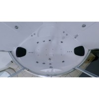 Душевой бокс Timo Lux T-7735C, 135 x 135 см, c крышей, высокий поддон, с гидромассажем, стекла прозрачные, профиль хром