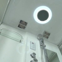 Душевая кабина Timo Lux Clean Glass T-7735C-T-STUN, 135 x 135 см, стекло прозрачное, профиль хром, хамам