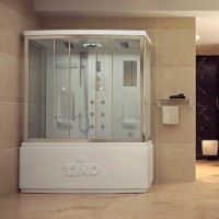Душевая кабина Timo Lux T-7750-T-STUN, 150 x 90 см, стекло прозрачное, профиль хром, хамам