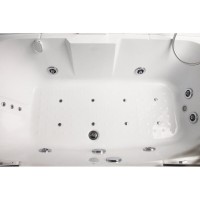 Душевой бокс Timo Lux T-7770, 170 x 88 см, c крышей, высокий поддон, с гидромассажем, стекла прозрачные, профиль хром