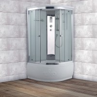 Душевая кабина Timo Comfort T-8800F-T-STUN, 100 x 100 см, стекло матовое, профиль хром, хамам, крыша