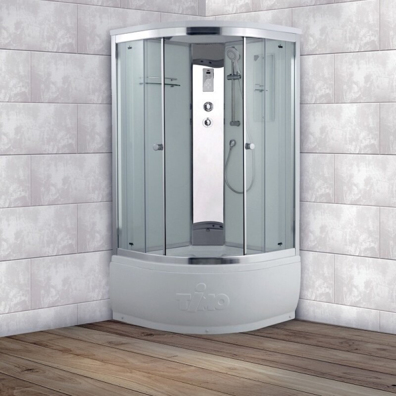 Душевая кабина Timo Comfort T-8800F-T-STUN, 100 x 100 см, стекло матовое, профиль хром, хамам, крыша