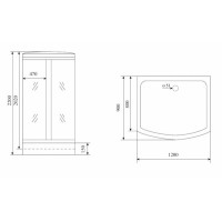 Душевая кабина Timo Comfort T-8815 C Clean Glass, стекло прозрачное, 120 x 90 см