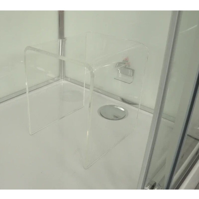 Душевая кабина Timo Comfort Fabric Glass, T-8815F-T-STUN-T-CH/C, 120 x 90 см, стекло матовое, профиль хром, хамам, крыша, стул