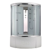 Душевая кабина Timo Comfort Fabric Glass, T-8855F-T-STUN, 150 x 150 см, стекло матовое, профиль хром, хамам