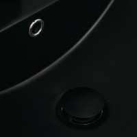 Тумба подвесная 80см темно-серая BOND Wave T01807-S05B с черной раковиной S05-808