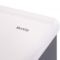 Тумба подвесная 80см темно-серая BOND Wave T01807-S05W с белой раковиной S05-800
