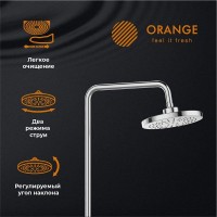 Душевая система Orange Thermo с термостатом, с поворотным изливом, хром глянцевый, T02S3-911cr