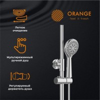Душевая система Orange Thermo с термостатом, с поворотным изливом, хром глянцевый, T02S3-911cr
