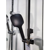 Душевая система Orange Thermo c термостатом, черный матовый, T02S4-912b