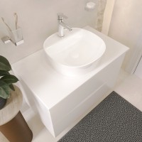 BOND T05805-S01410 Тумба c раковиной подвесная с белой столешницей