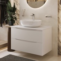 BOND T05805-S01500 Тумба c раковиной подвесная с белой столешницей